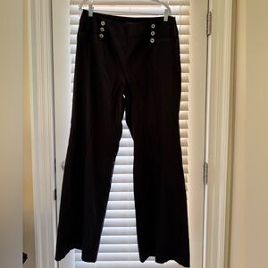 NWT-White House Black Market Black Wide-Leg Trousers